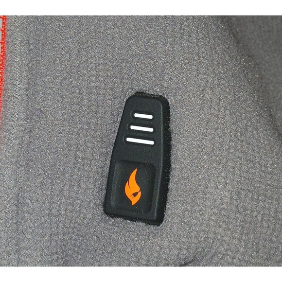 Cabelas Mens 2XL Outdoor Windshear Heated Vest NWOT Gray Red/Orange Zip Hunting - Picture 5 of 16